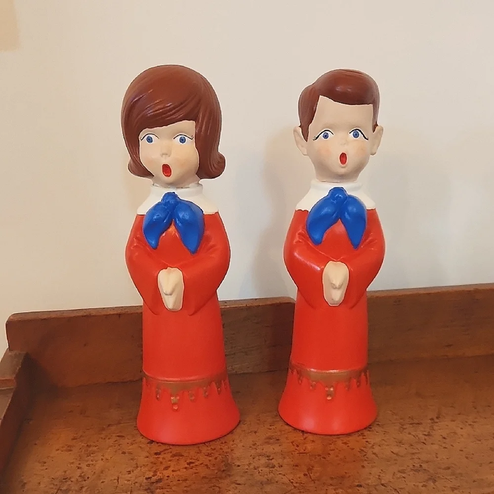 Vintage Holiday Ceramic Choir Carolers